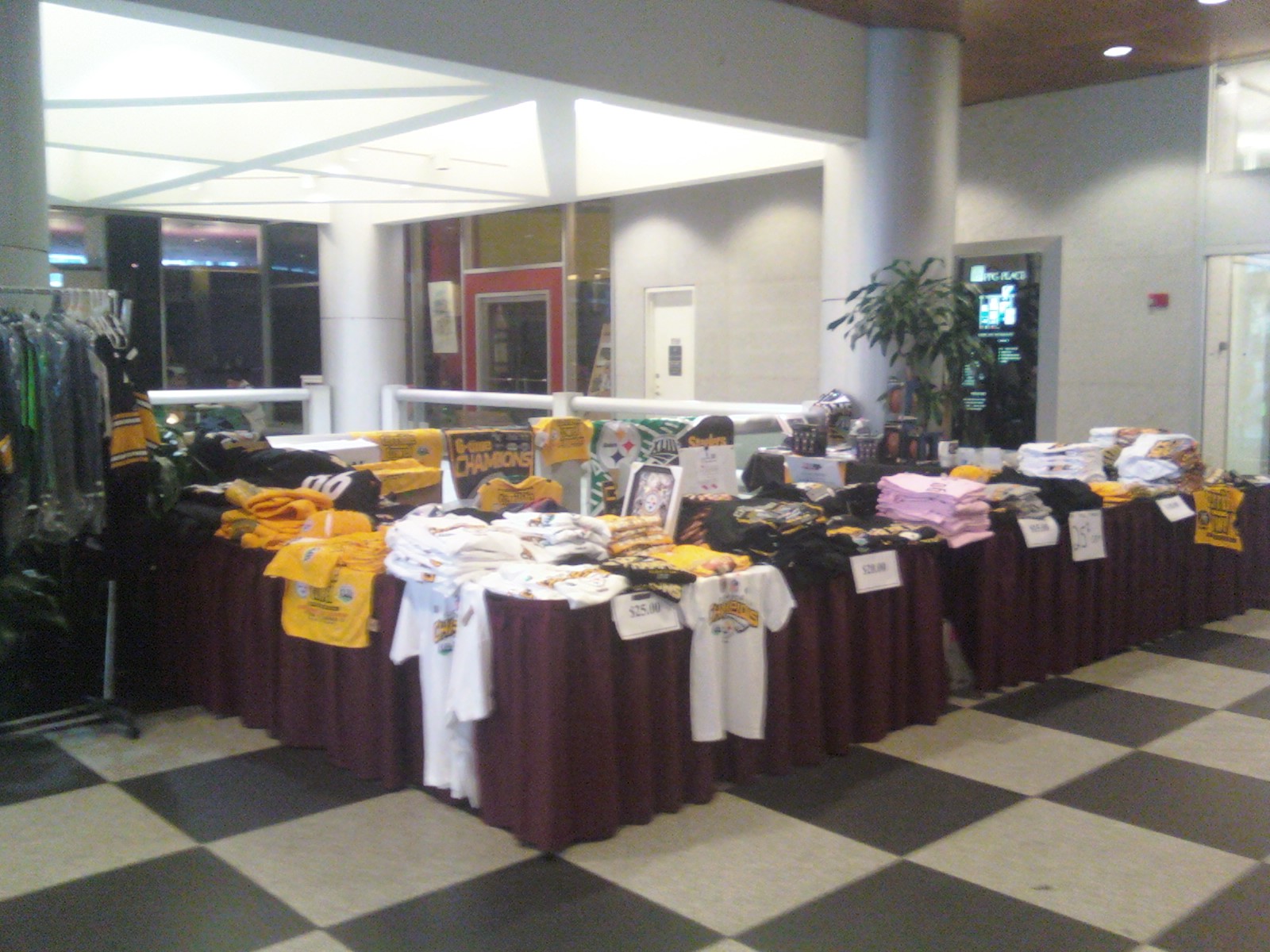 Stadium concourse retail booth